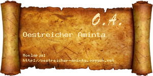 Oestreicher Aminta névjegykártya